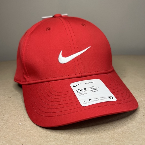 NIKE Legacy81 UNISEX YOUTH Dri-Fit Swoosh Logo Strapback Baseball Hat Cap NWT - Picture 1 of 9